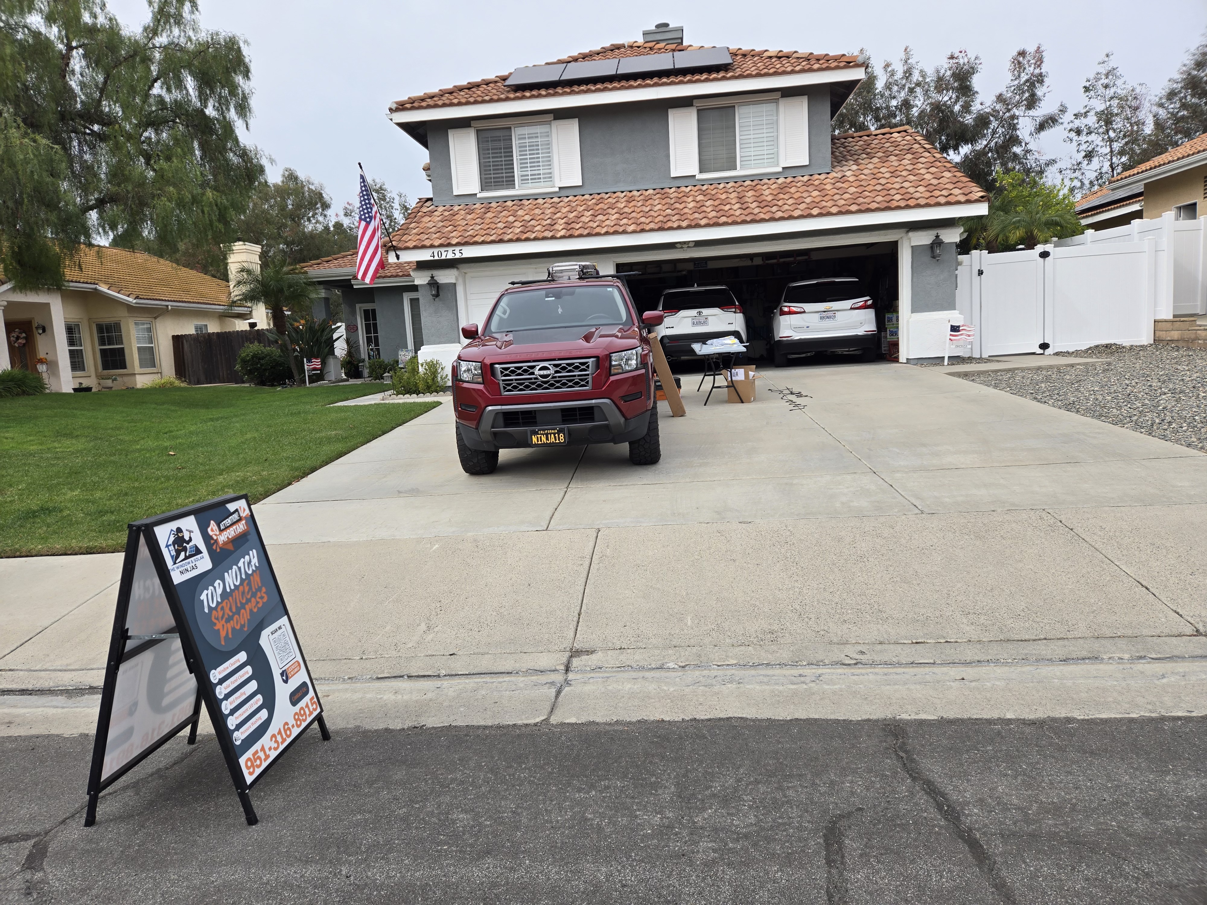 Corona CA home before permanent LED lighting install